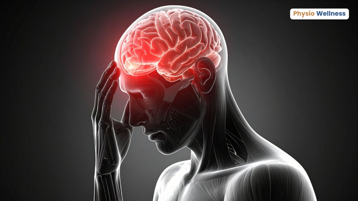 Illustration of the head and balance system involved in vertigo and dizziness