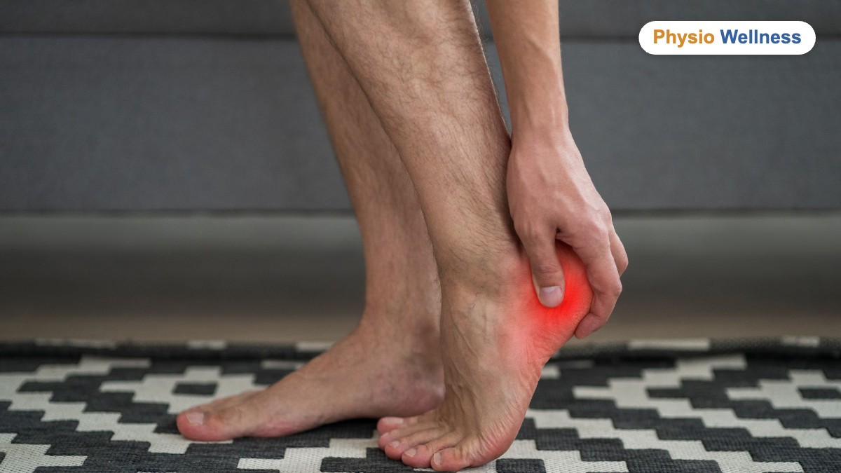 Holding a sore foot before a Morton neuroma assessment in Etobicoke