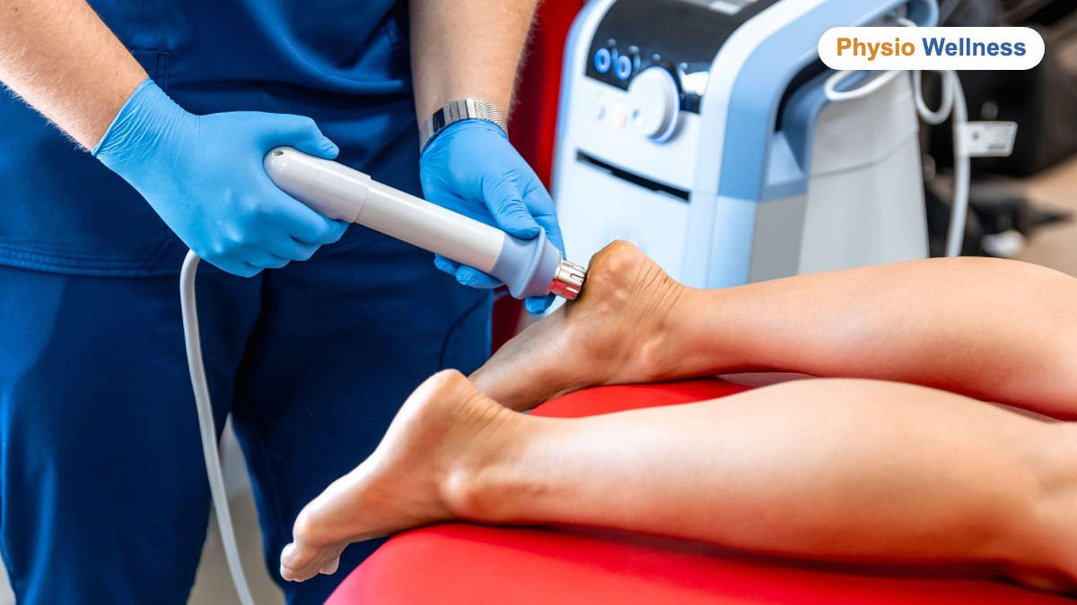 Radial shockwave therapy applied to the Achilles and heel for chronic tendon pain